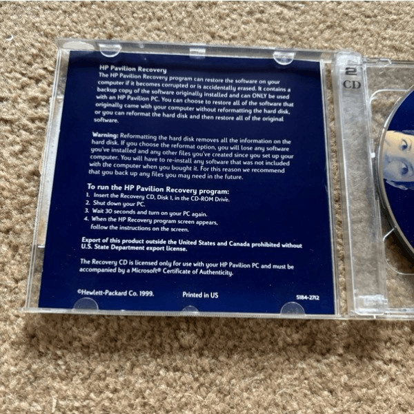 HP Pavilion User’s Guide & Recovery Software 1999