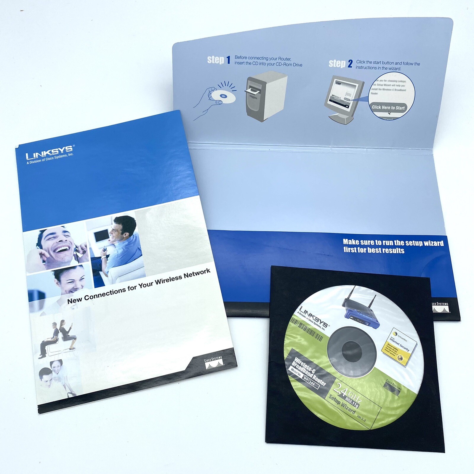 Linksys Wireless-G Broadband Router WRT54G Setup Wizard CD-ROM Software 2004