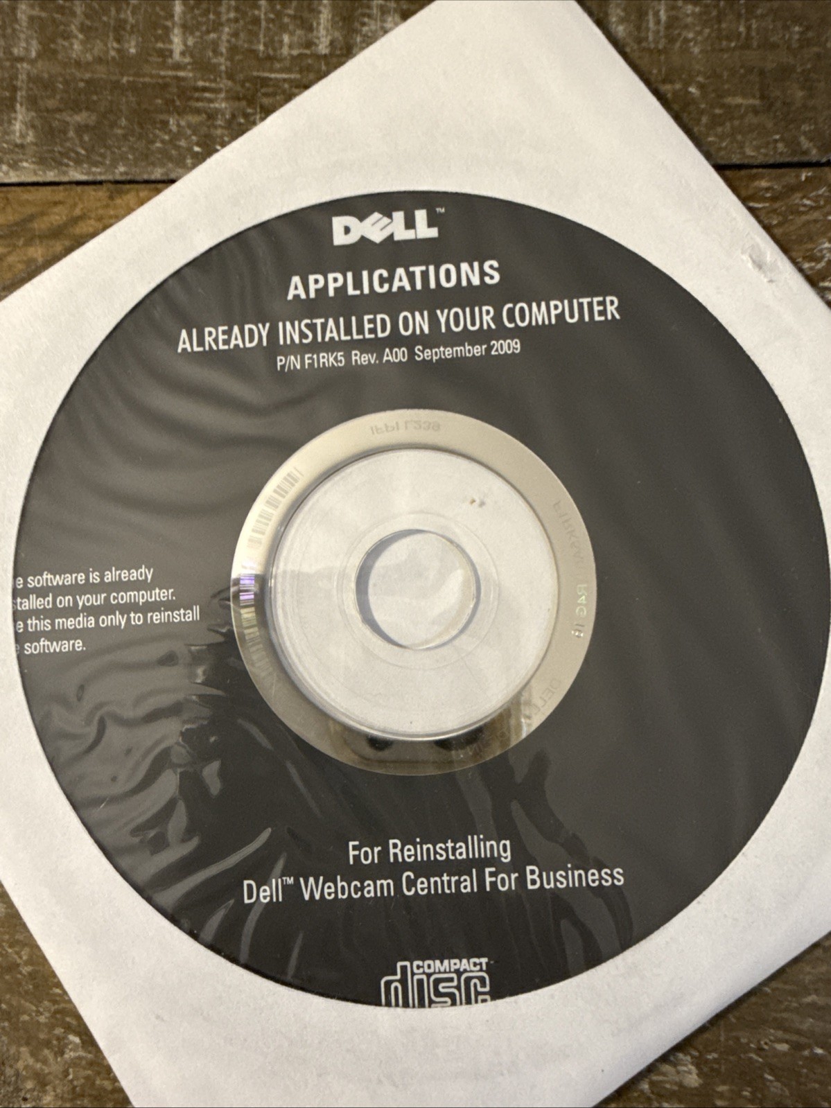 Dell Application WebCam Central For Business Software PC Cd Rom