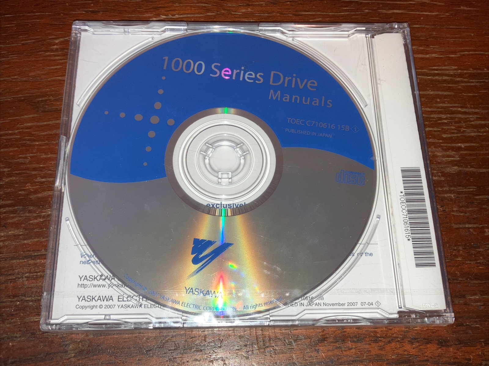 NEW – Yaskawa 1000 Series Drive Manual – CD Rom – NEW SEALED – SLIM JEWEL CASE