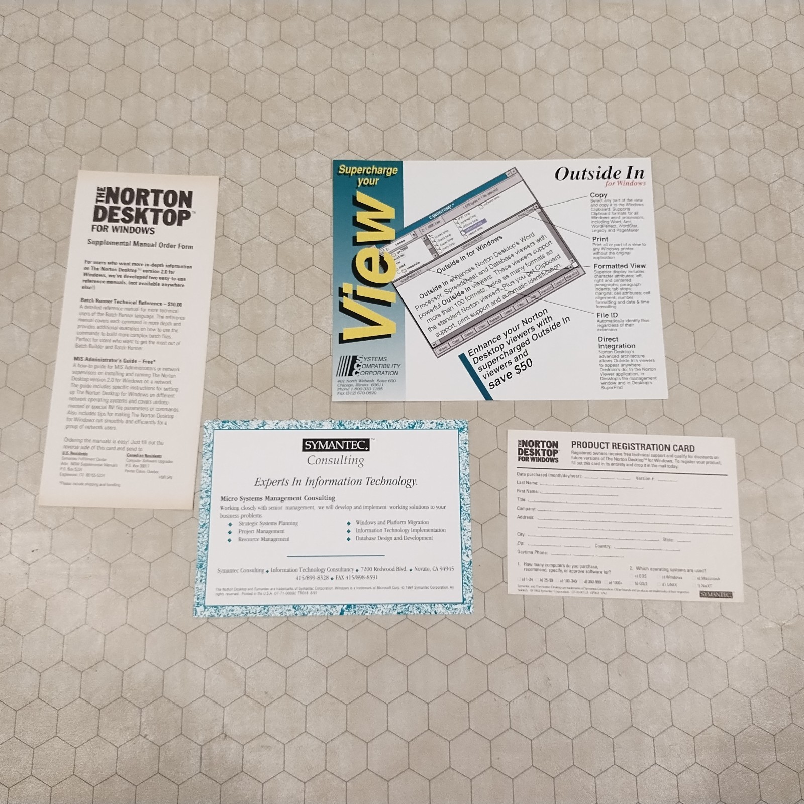 Norton Desktop for Windows 2.0, Symantec, IBM/PC, 3.5″ disks, 1992