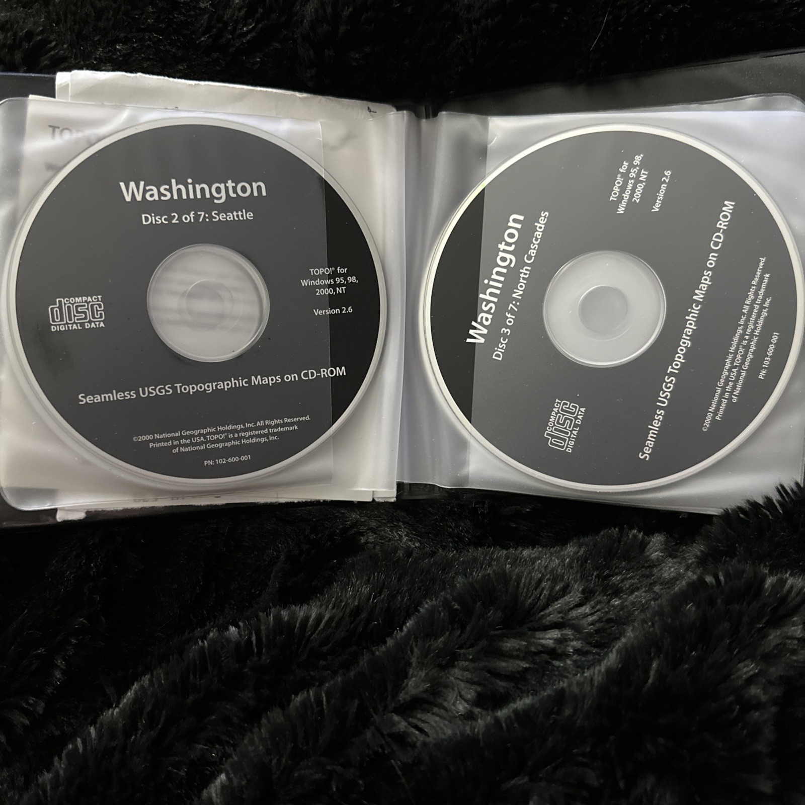 National Geographic Washington Seamless USGS Topographic Maps 7 CD-ROM Set TOPO!