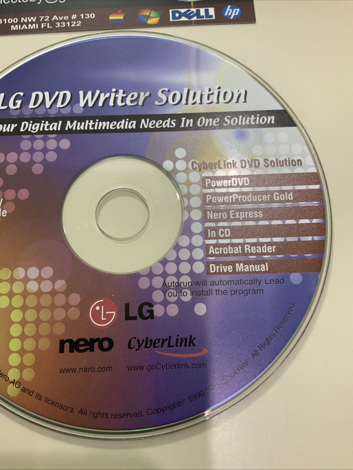 Nero 2002-2006 LG CyberLink DVD Writer Solution CD Disc PowerDVD POWERPRODUCER
