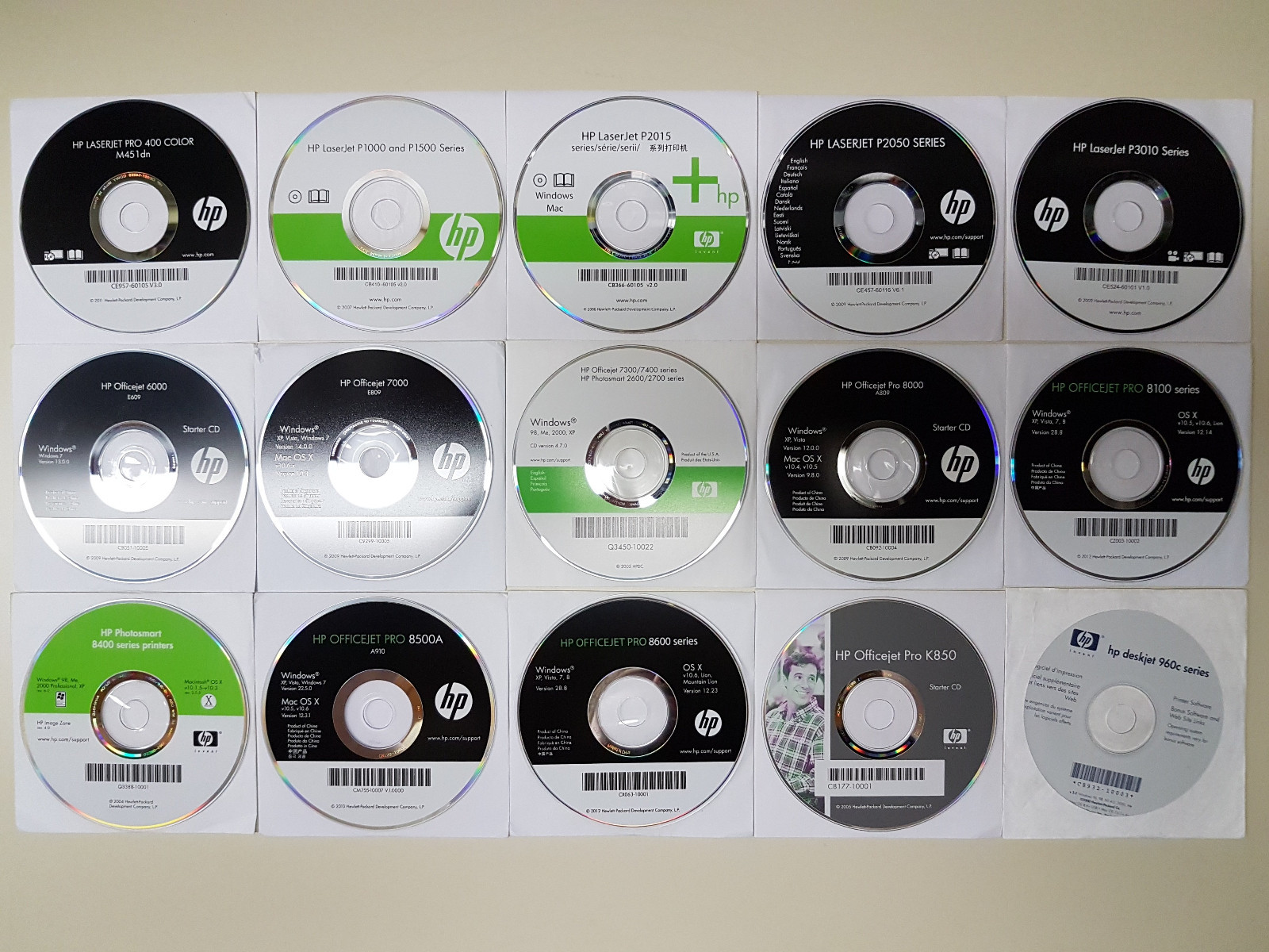Choose 1 / HP LaserJet OfficeJet PSC Envy PhotoSmart DeskJet printer / Driver CD