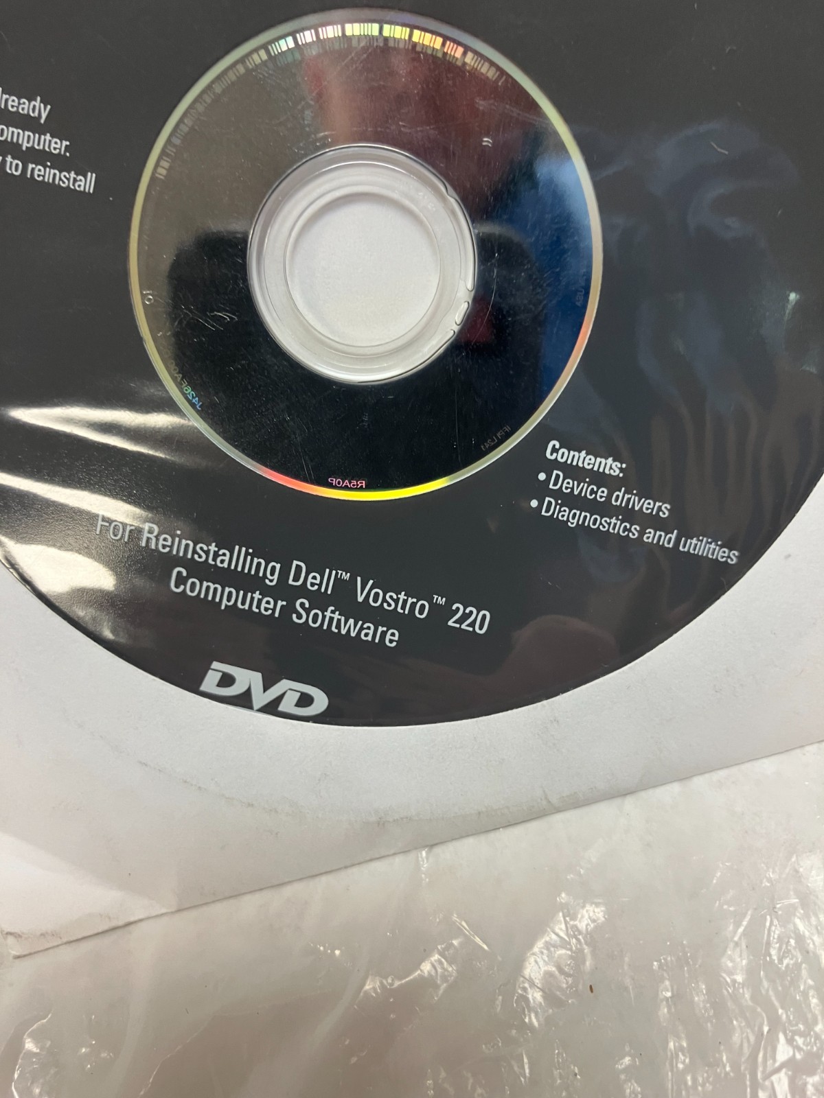 Dell J426F Driver & Utility Reinstall DVD Disc for Vostro 220