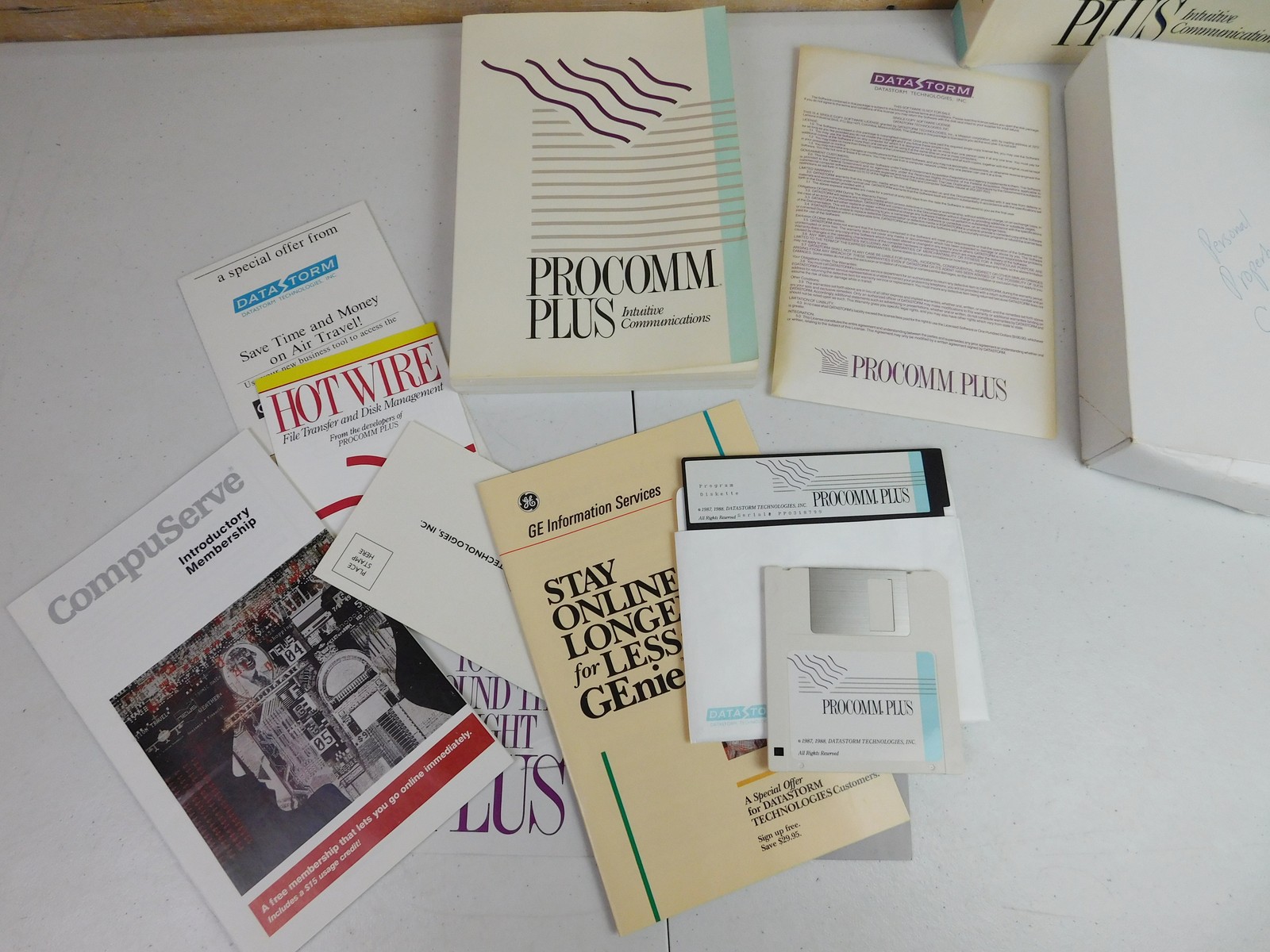 PROCOMM PLUS Intuitive Communications Software DATASTORM DOS 5.25″ 3.5″ Floppy