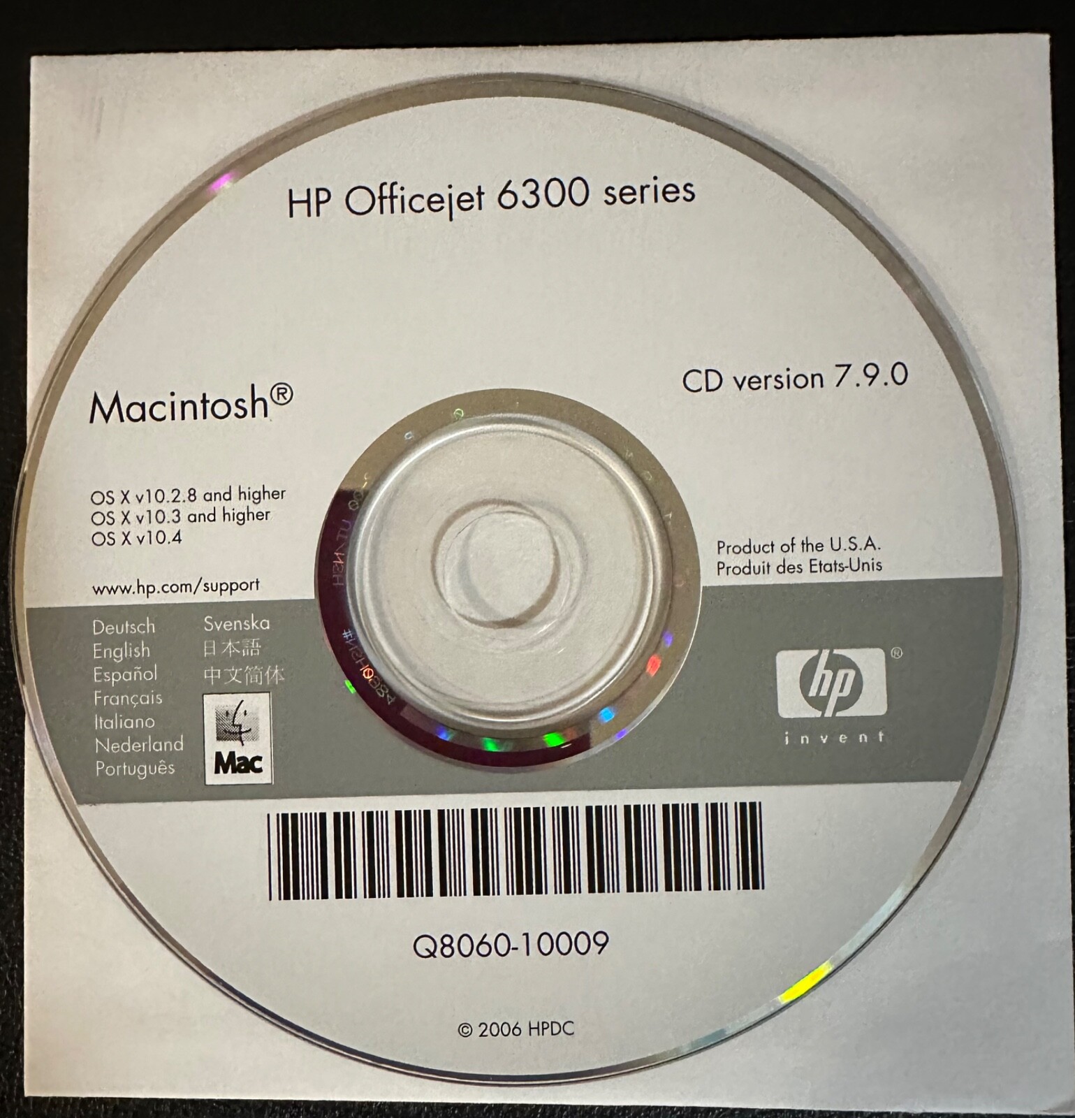 2 HP OFFICEJET 6300 SERIES SOFTWARE CDS FOR WINDOWS 98, Me, 2000, XP, Macintosh