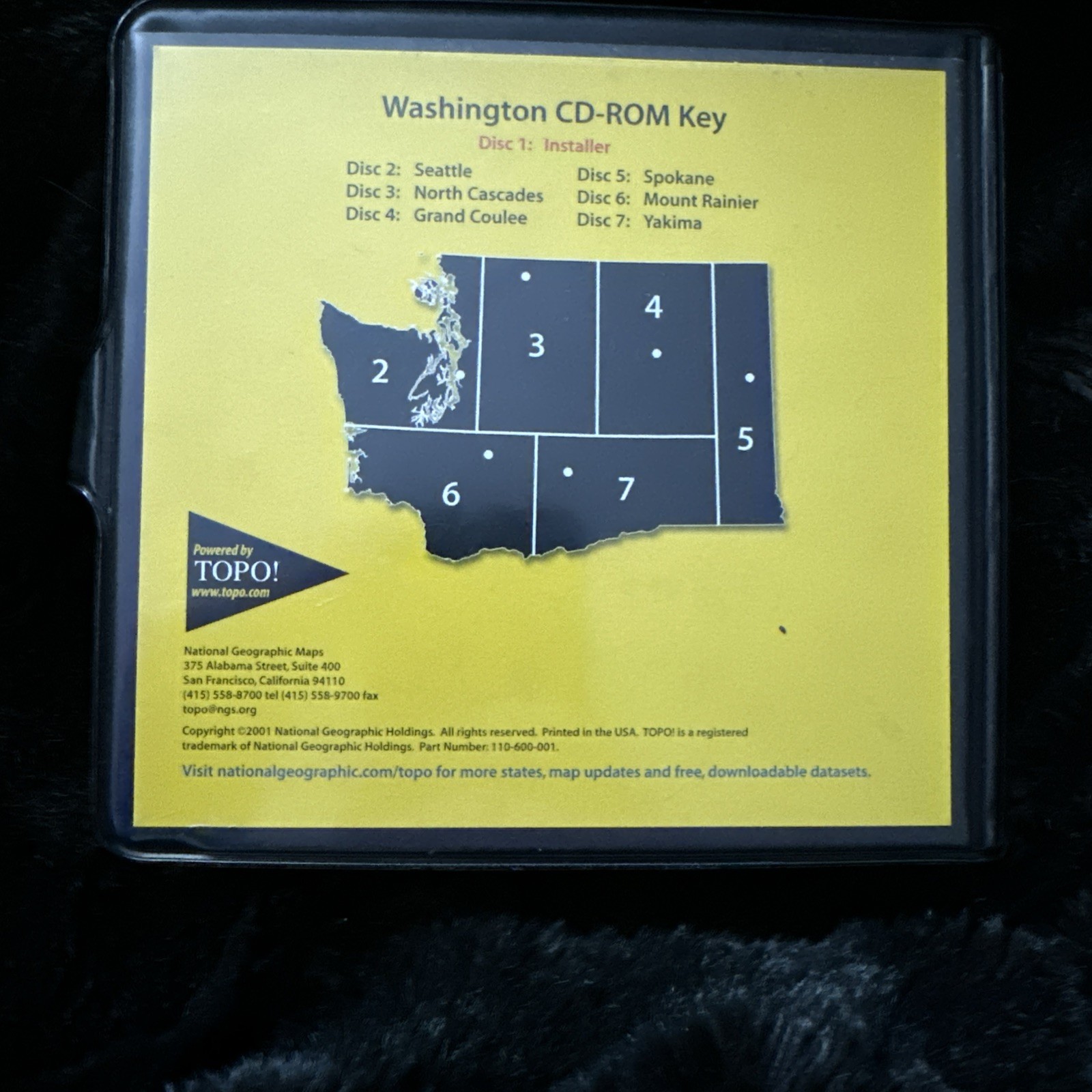 National Geographic Washington Seamless USGS Topographic Maps 7 CD-ROM Set TOPO!