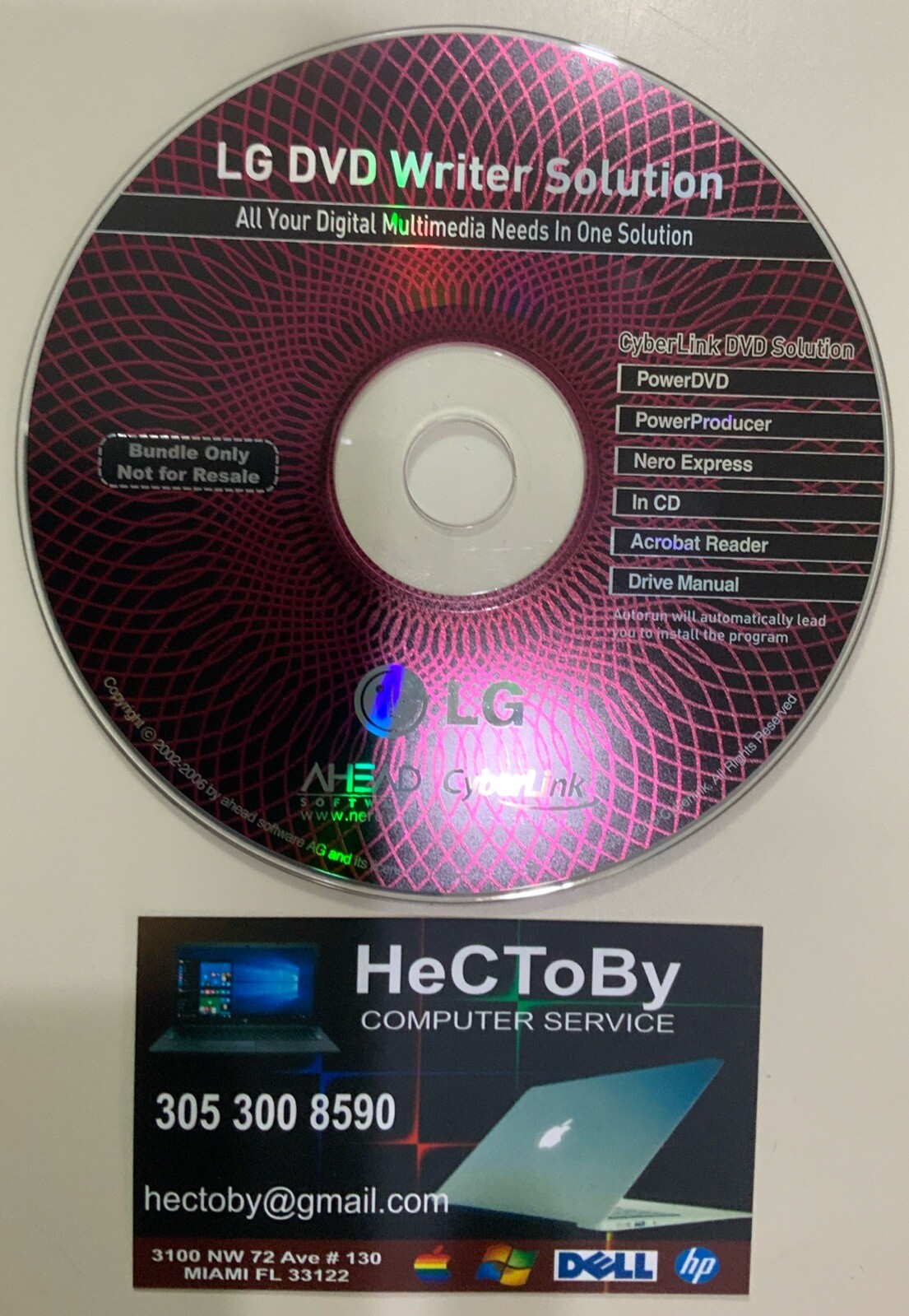 Nero 2002-2006 LG CyberLink DVD Writer Solution CD Disc PowerDVD POWERPRODUCER
