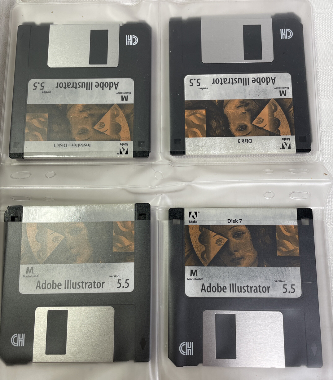 Adobe Photoshop 3.0 Adobe Illustrator 5.5 Bundle For Mac 3.5 inch Floppy 1993