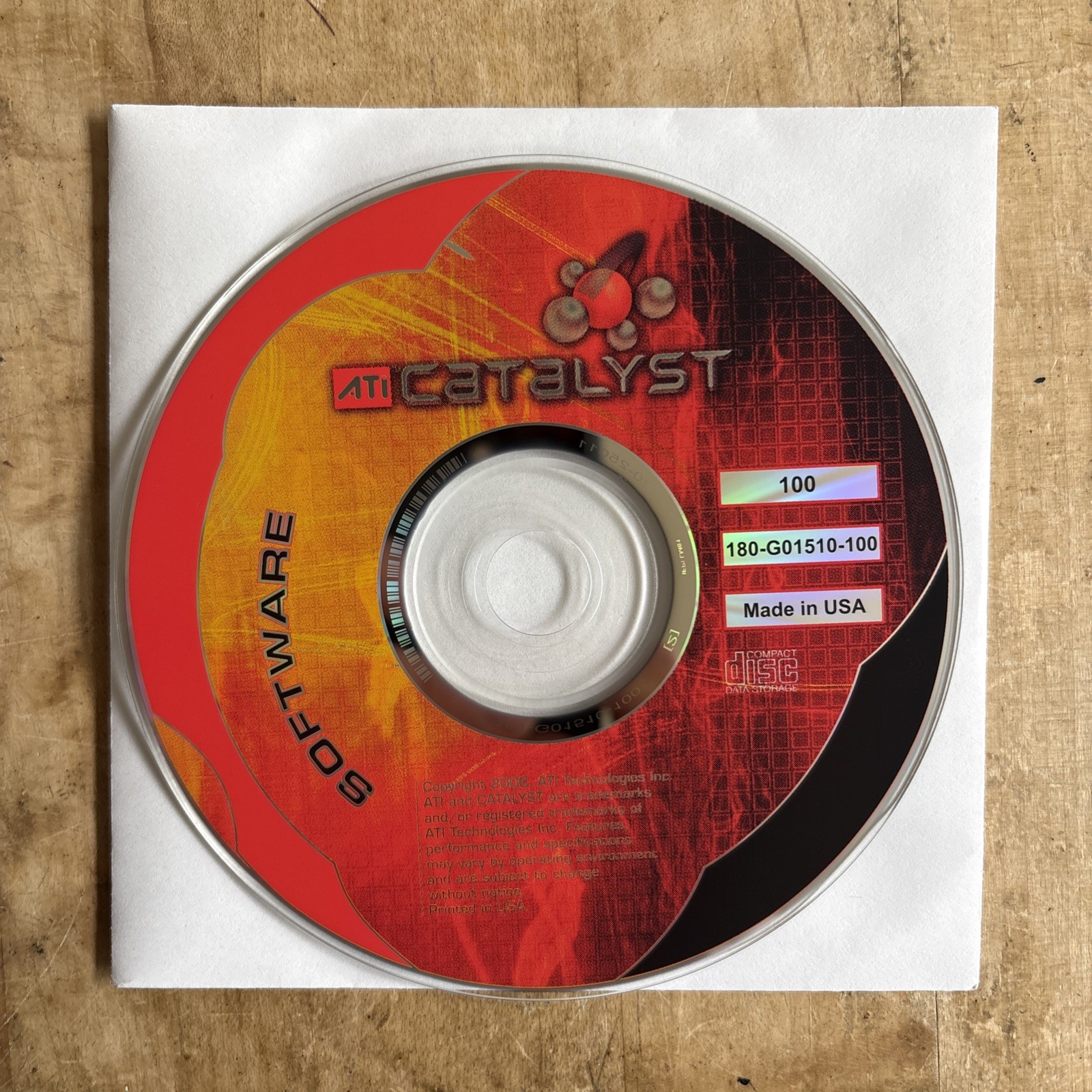 ATI Catalyst Software 2006 100 DVD 180-G01510-100