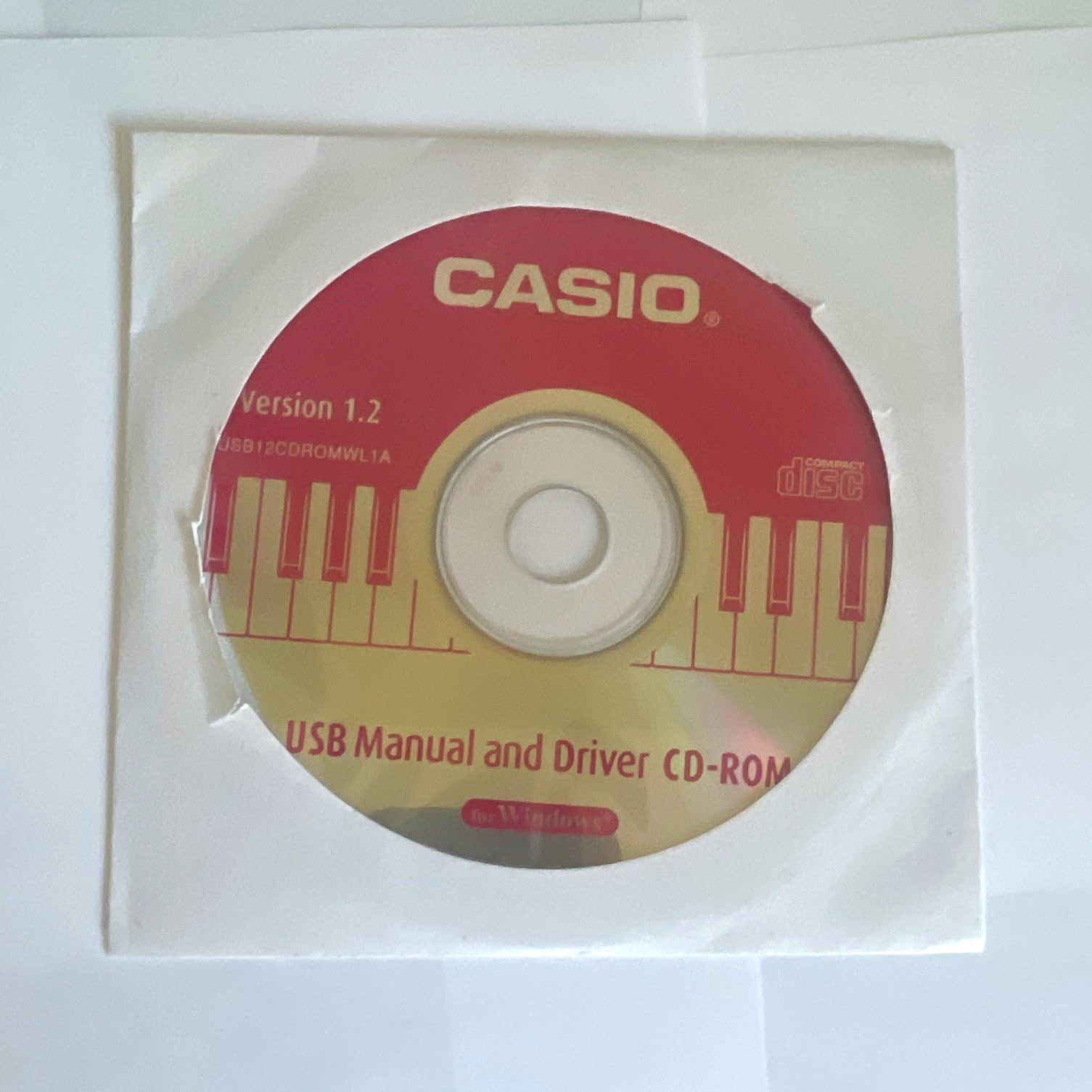 Casio USB Manual & Driver CD-ROM v1.2 for Windows (English) USB12CDROMWL1A