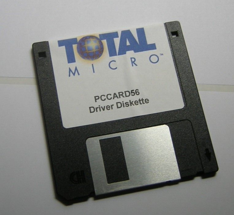 Driver Software Install Diskette Total Micro PC-Card56 PCMCIA 56k Modem Card W9x