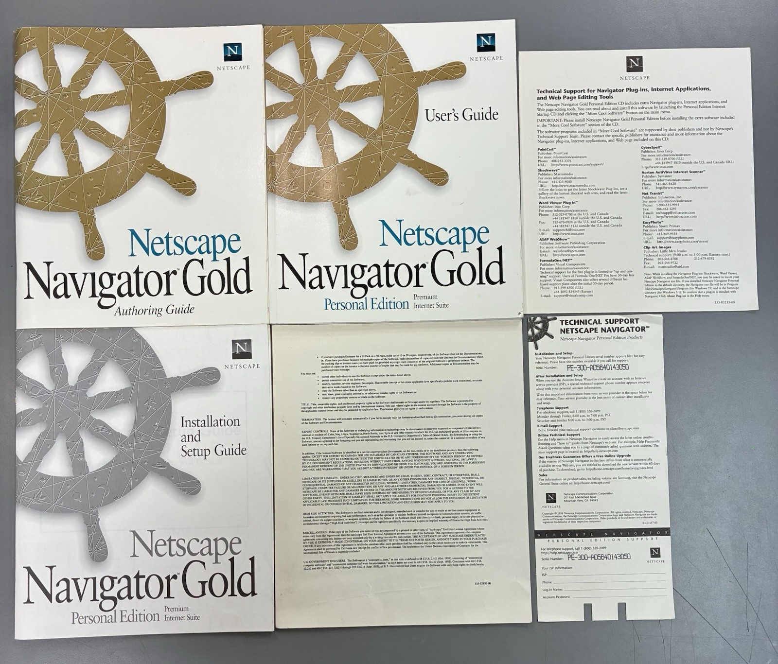 Vtg NETSCAPE NAVIGATOR Gold Browser BIG BOX COMPLETE Windows 95 & 3.1 CD 1996