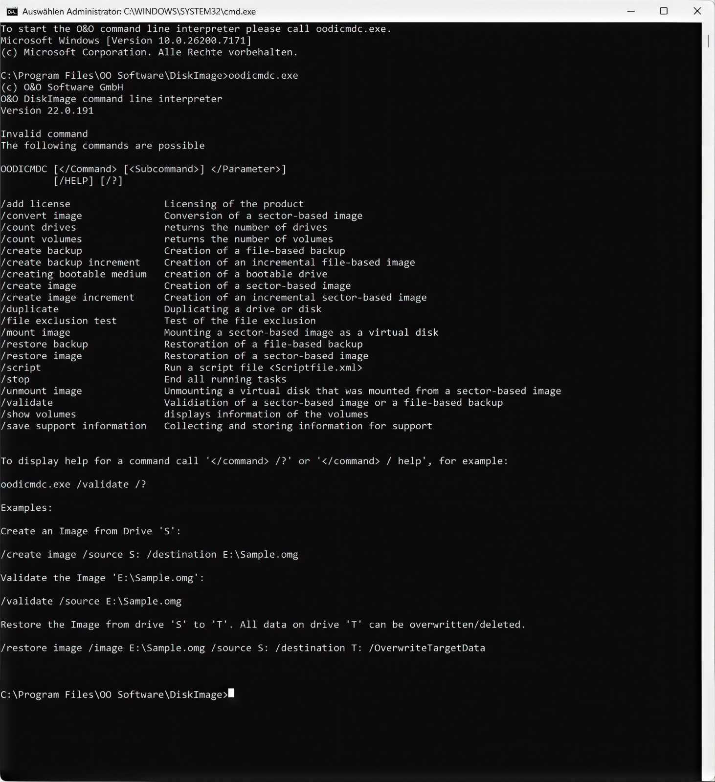 O&O DiskImage Server Edition Bootable DVD/USB