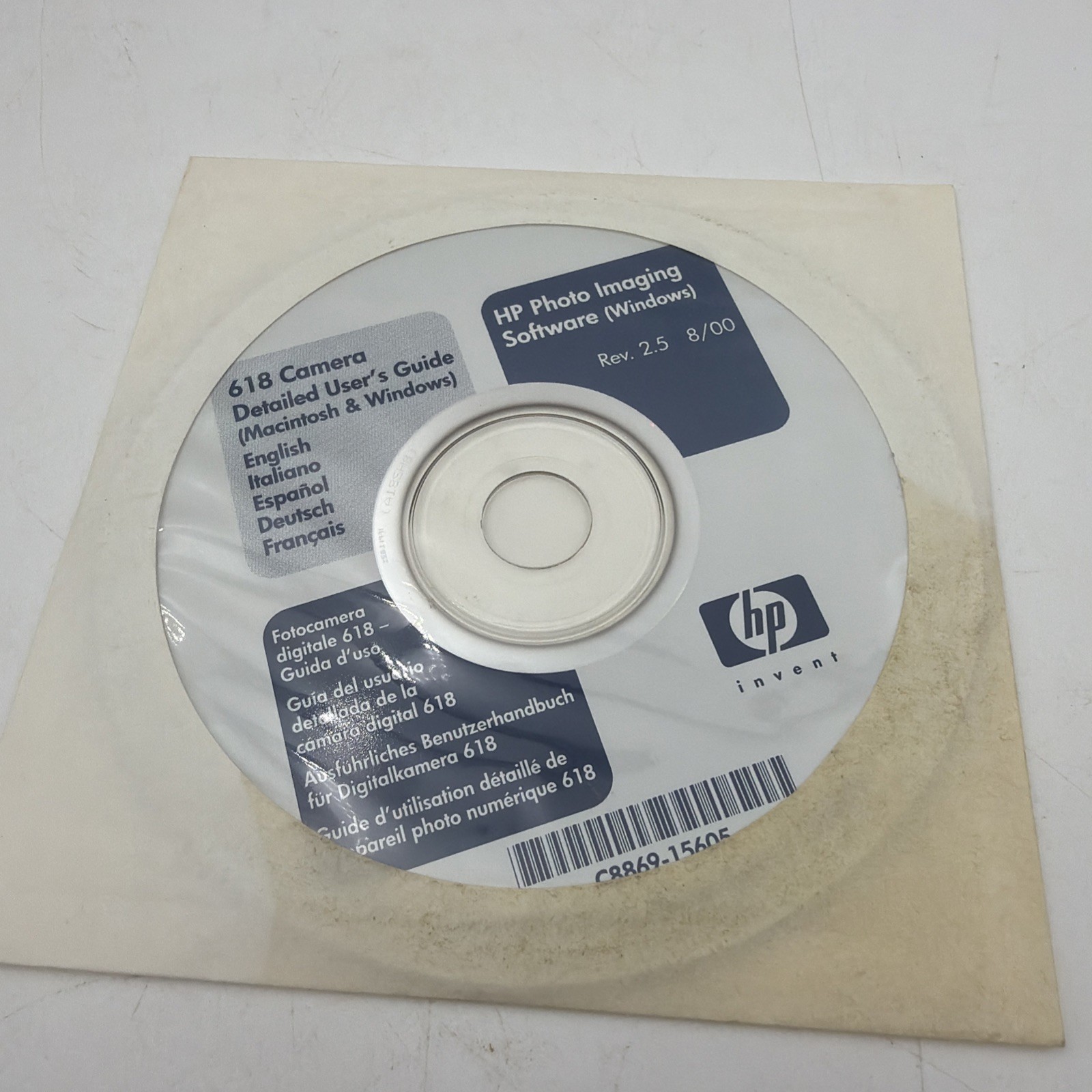 HP Photosmart 618 Camera Photo & Imaging Software D2A