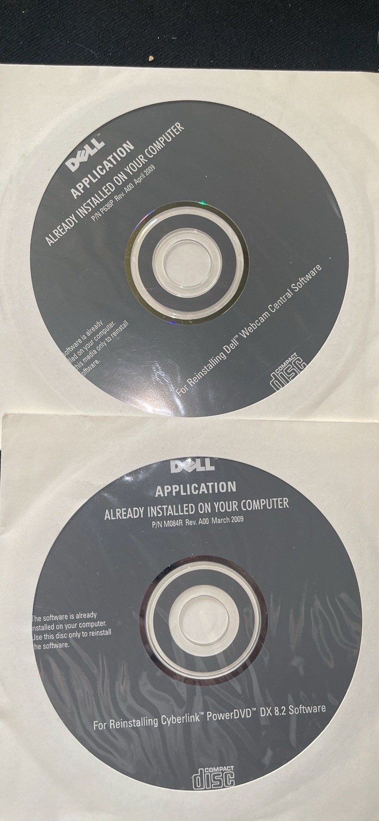 Lot of 4 Install Discs 2009 Dell Inspiron Dell Studio Drivers & More Software