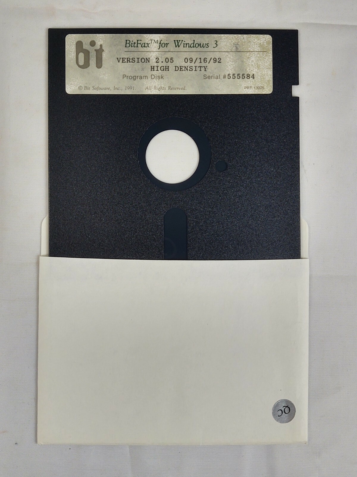 BitFax For Windows Manual + Software 5.25″ Floppy Disk Bitfax Windows 3 Ver 2.05