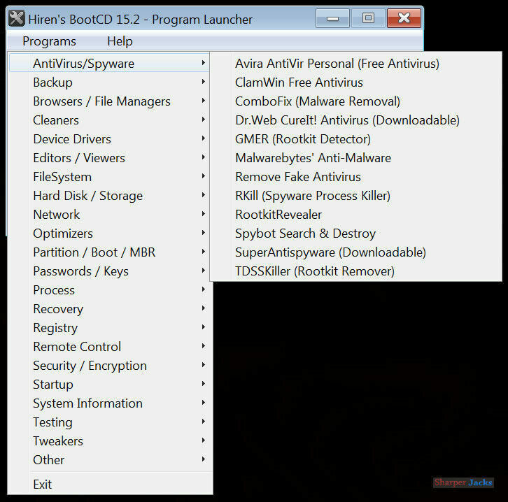 Hiren’s Boot CD – PC Repair, Virus Removal, Clone, Recovery, Password – USB