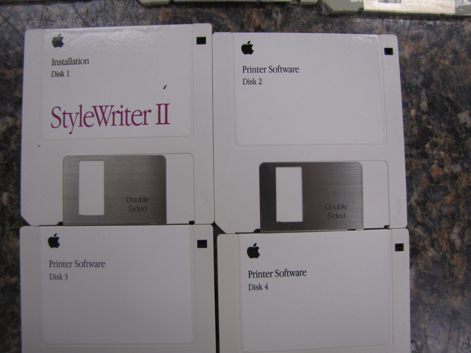 (10) Apple Macintosh Guided Tour, Fonts, Tidbits, StyleWriter II – 3.5″ Disks