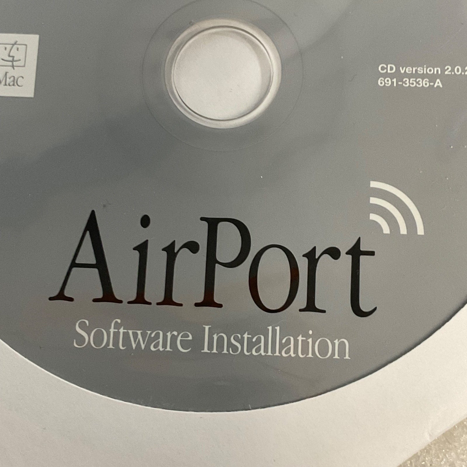 Macintosh AirPort Software Installation CD ROM Ver 2.0.2 691-3536-A