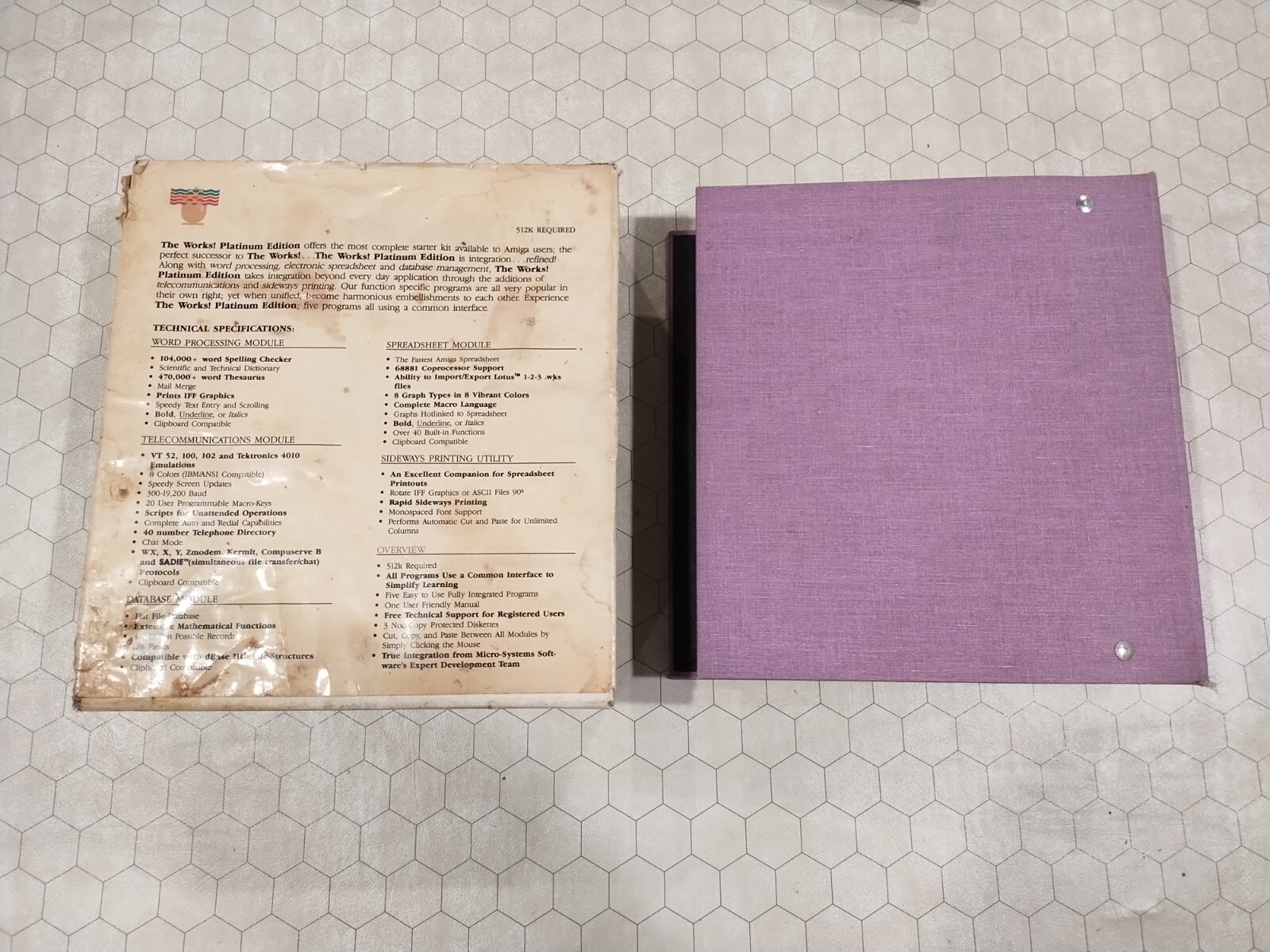 The Works! Platinum Edition, Amiga, 3.5″ floppy disks, 1988, MSS