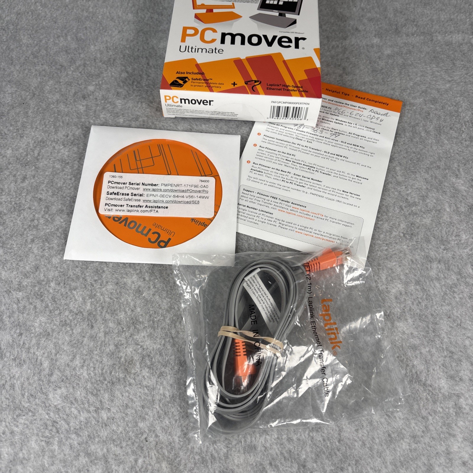 Laplink PCmover Ultimate PC Transfer Software w/ Ethernet PAFGPCMP08000PERTPEN