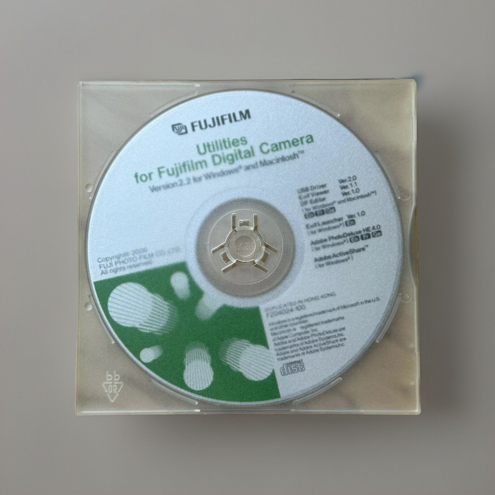 FUJIFILM UTILITIES FOR FUJIFILM DIGITAL CAMERA VERSION 2.2 WINDOWS & MAC 2000 CD