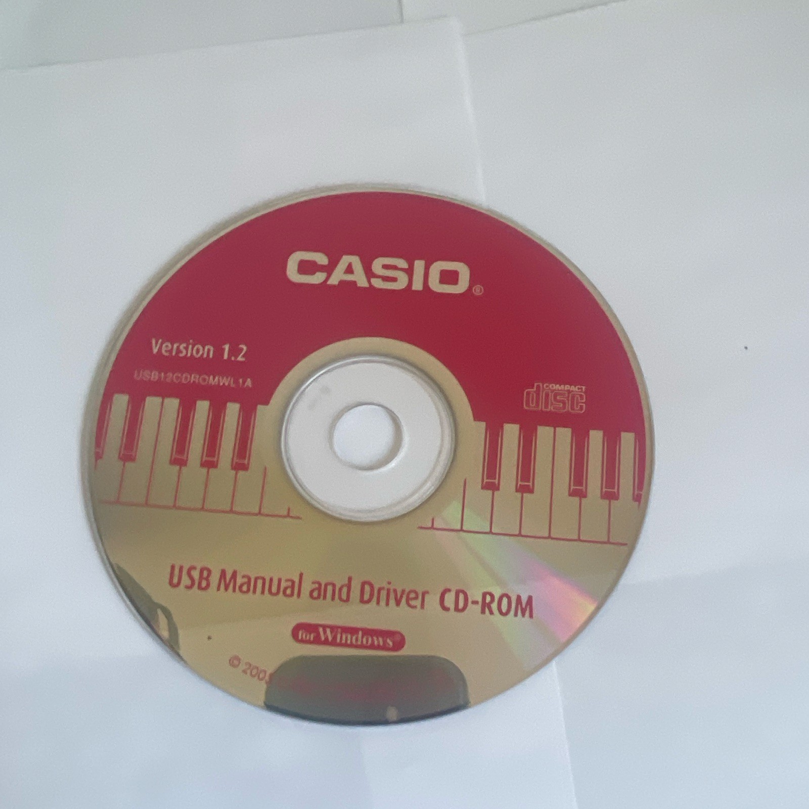 Casio USB Manual & Driver CD-ROM v1.2 for Windows (English) USB12CDROMWL1A