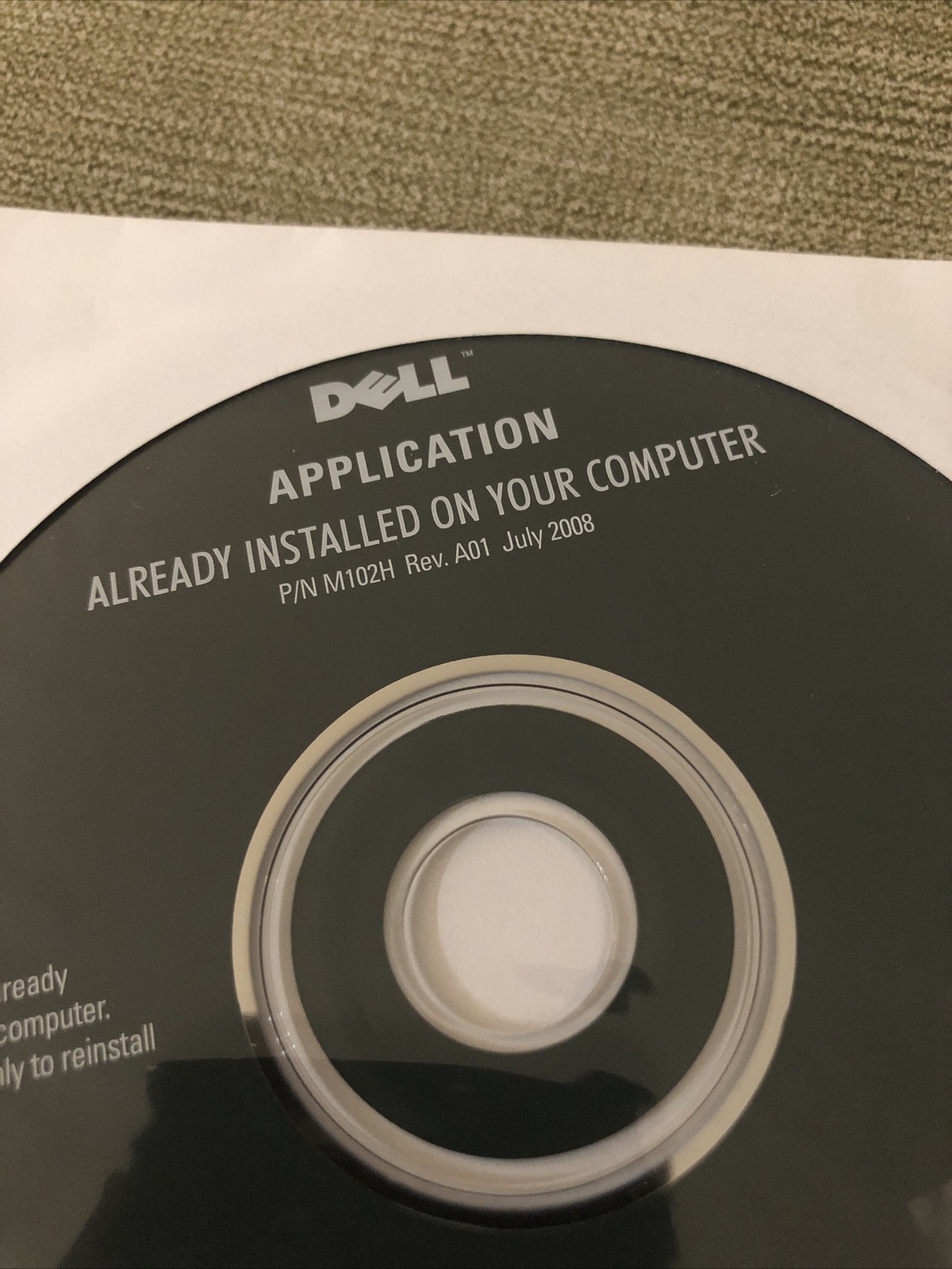 2008 Dell Application Reinstalling Cyberlink Power DVD DX 8.1 Software M102H