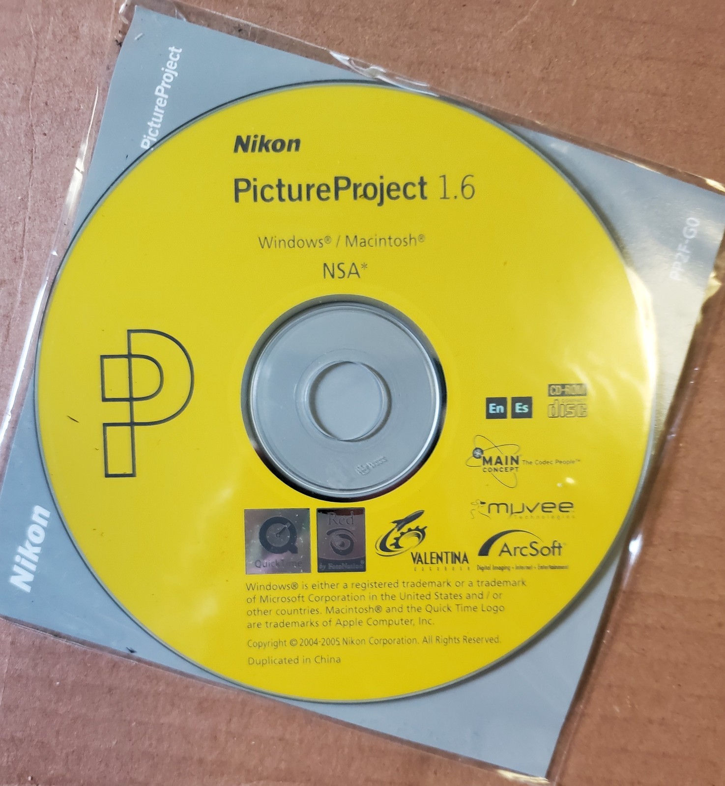 Nikon Picture Project Version 1.6 CD-ROM Windows Mac Software