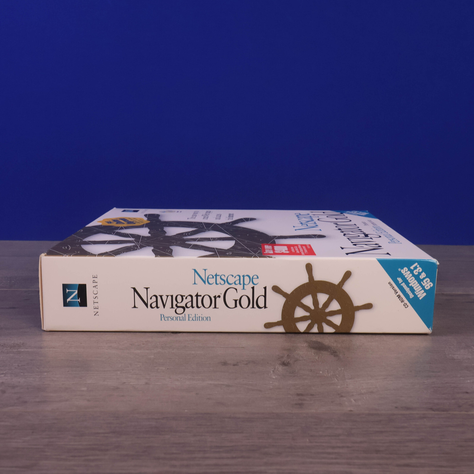 Vtg NETSCAPE NAVIGATOR Gold Browser BIG BOX COMPLETE Windows 95 & 3.1 CD 1996