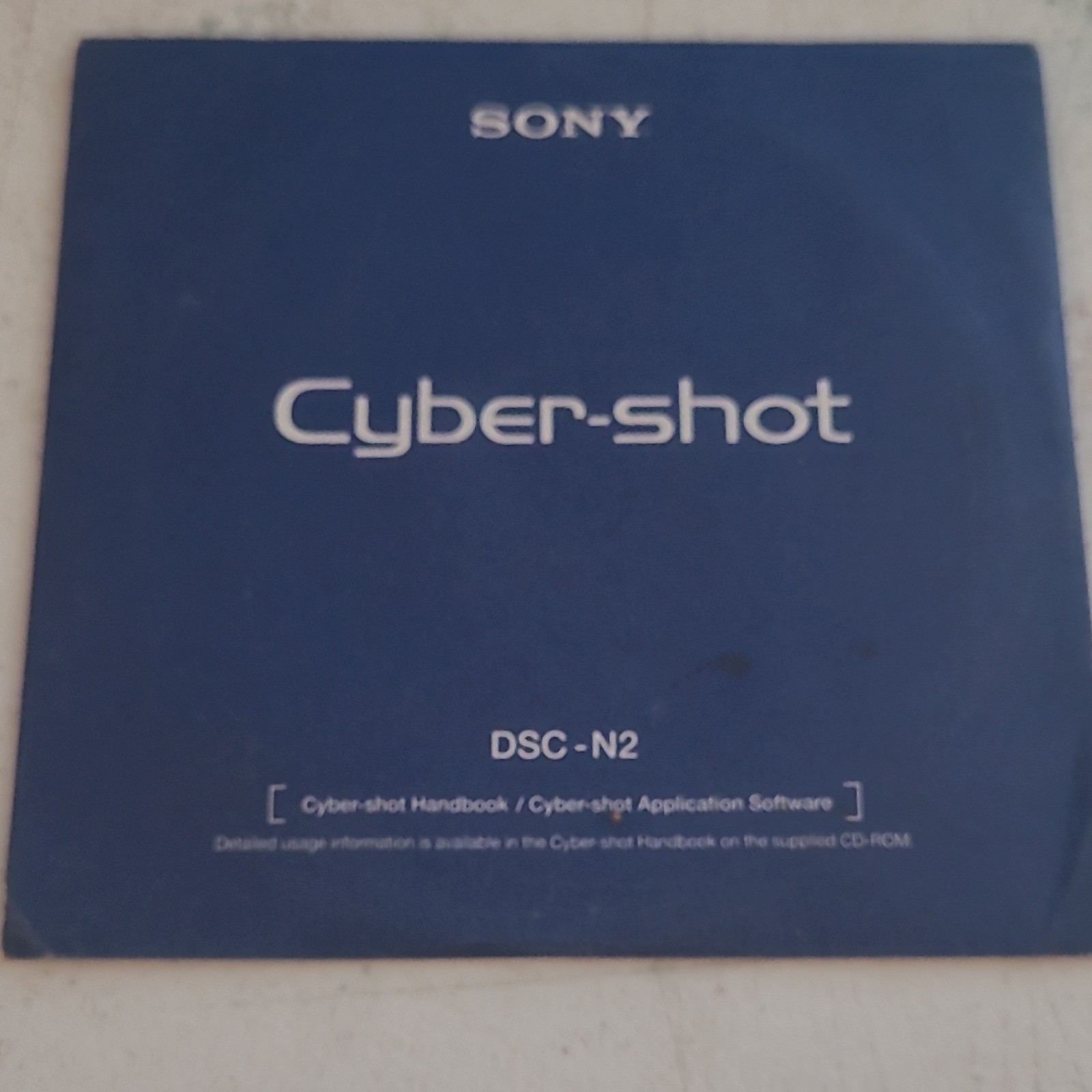 Sony Cyber-shot DSC-N2 Picture Motion Browser USB Driver CD SPVD-012.1