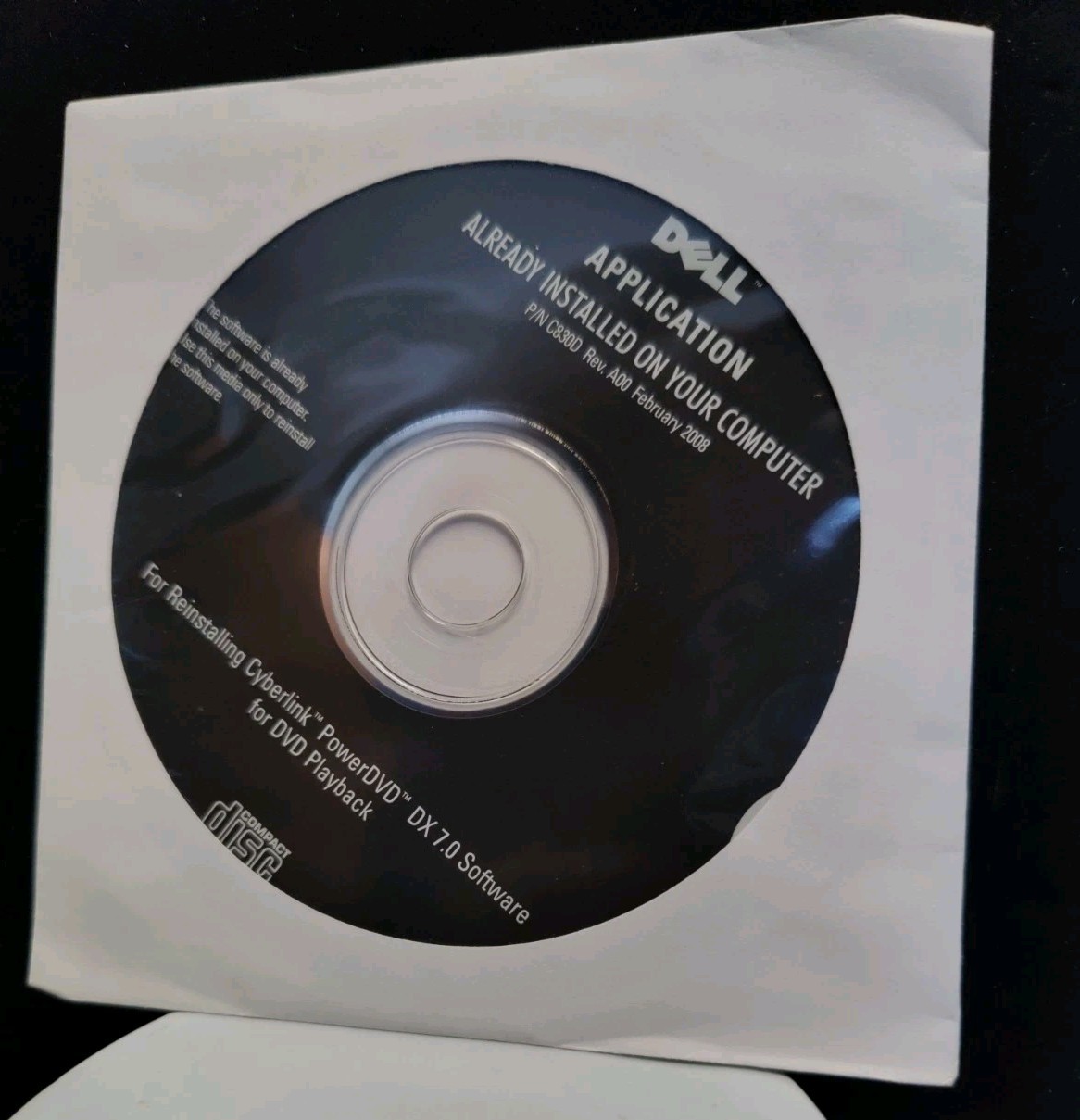 Dell Drivers and Utilities (Already Installed) Software Disc – 2/2008 Sealed