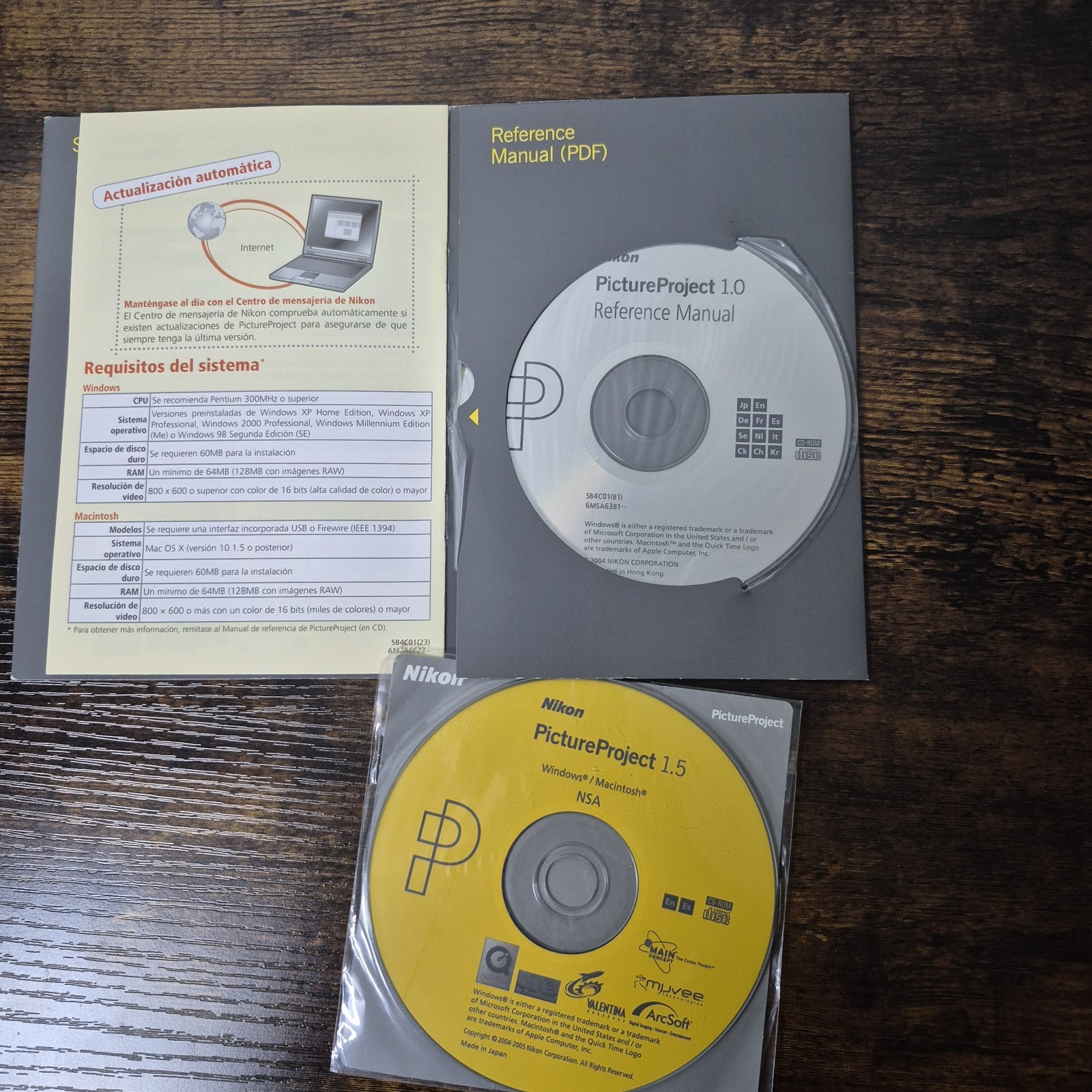 Nikon Picture Project 1.5 Windows & Mac CD-Rom & Reference Manual Disc – 2 Discs