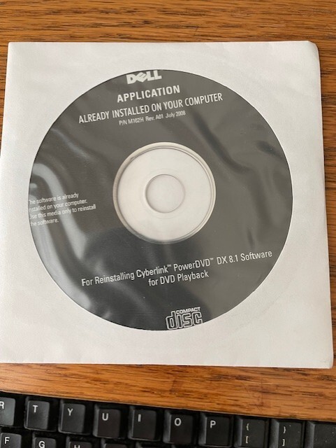 Dell Cyberlink PowerDVD DX 8.1 Software for DVD Playback New & Sealed