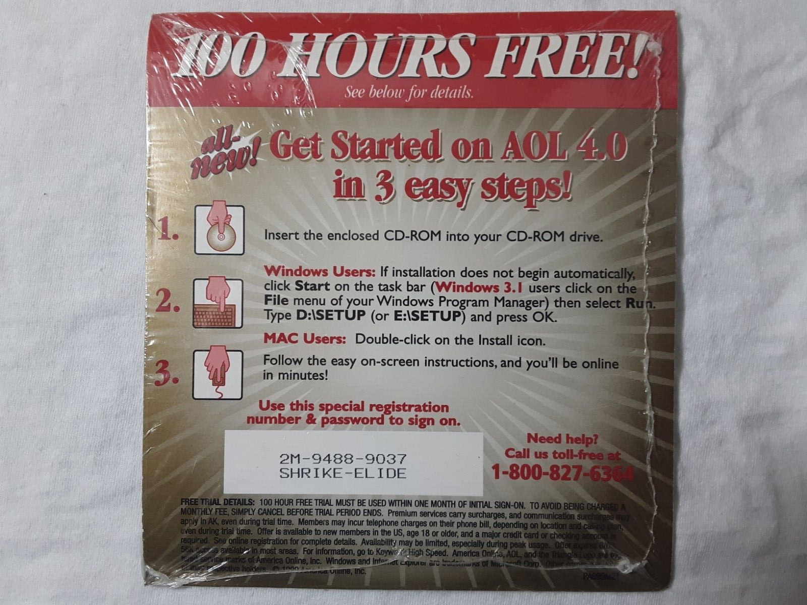 retro 1999 CD-Rom PC Computing Top 50 Utilities FREE SHIPPING- AOL 4.0 Trial 100