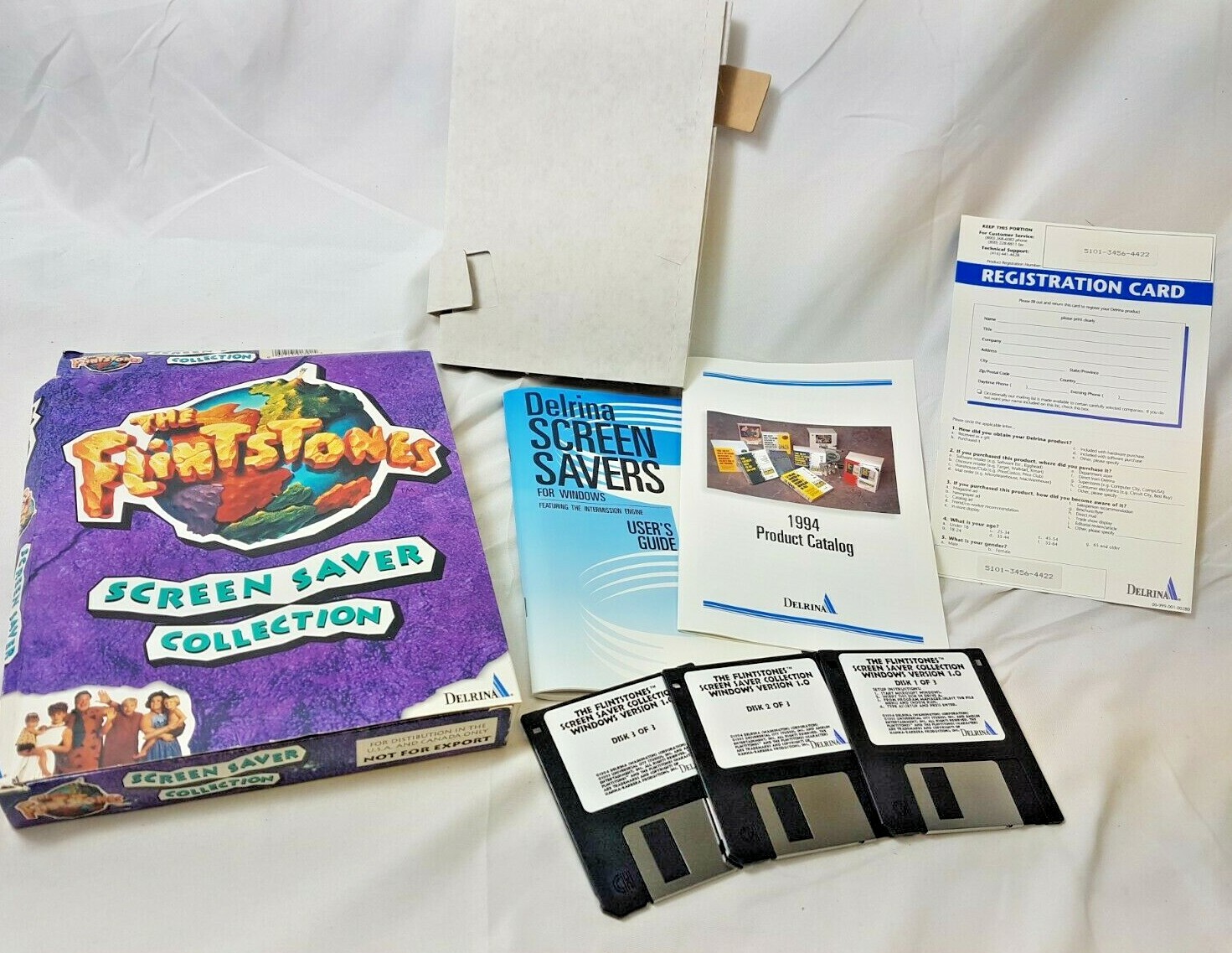 Flintstones Screen Saver Collection Big Box 1994 PC computer complete