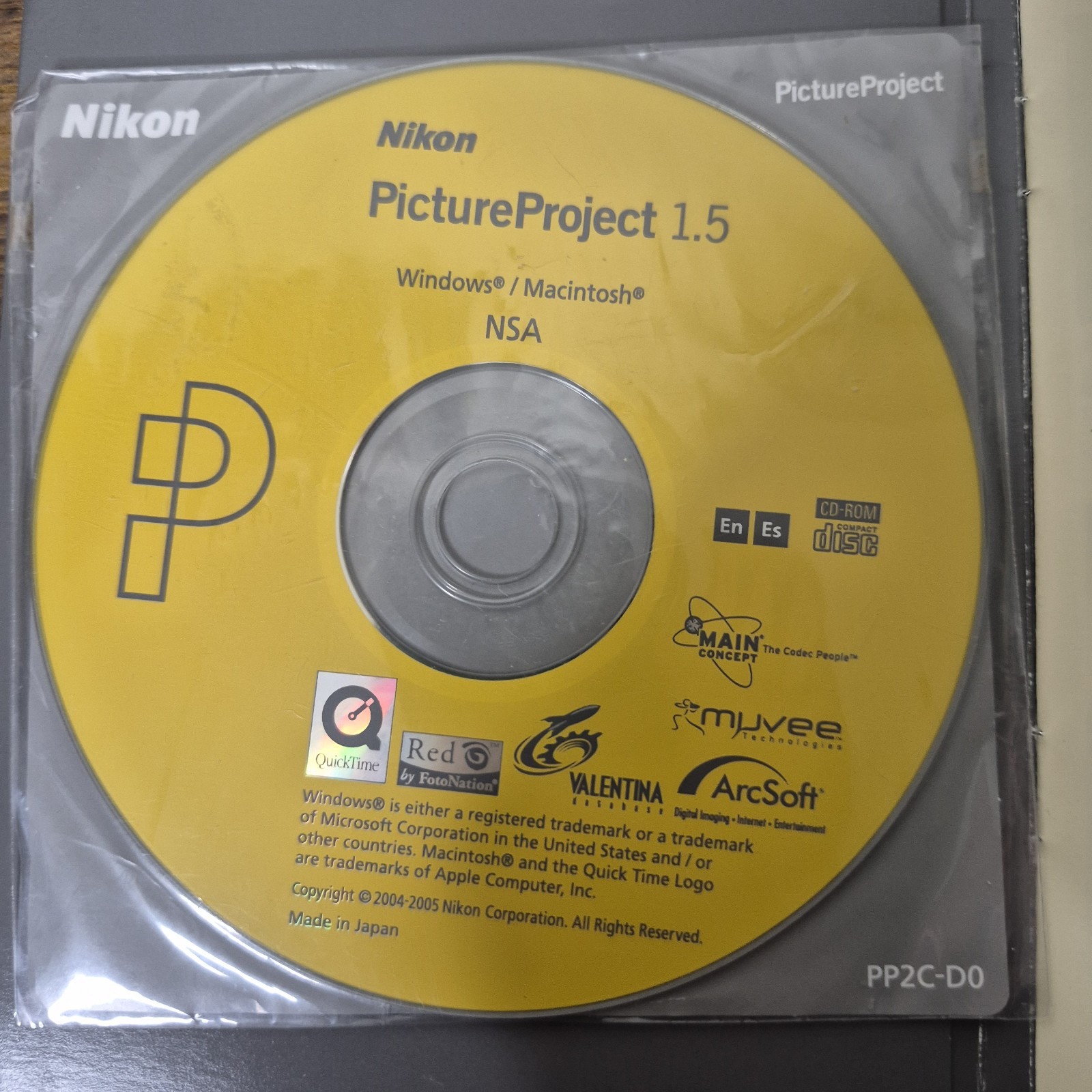 Nikon Picture Project 1.5 Windows & Mac CD-Rom & Reference Manual Disc – 2 Discs