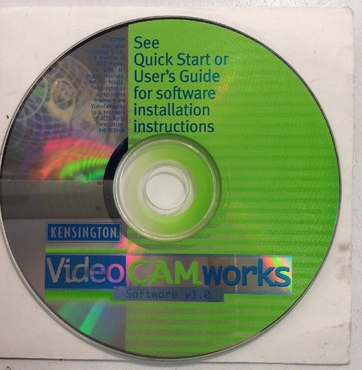 Kensington Video Cam Works V 1.0 Software 1999 ElectronicsRecycled.com