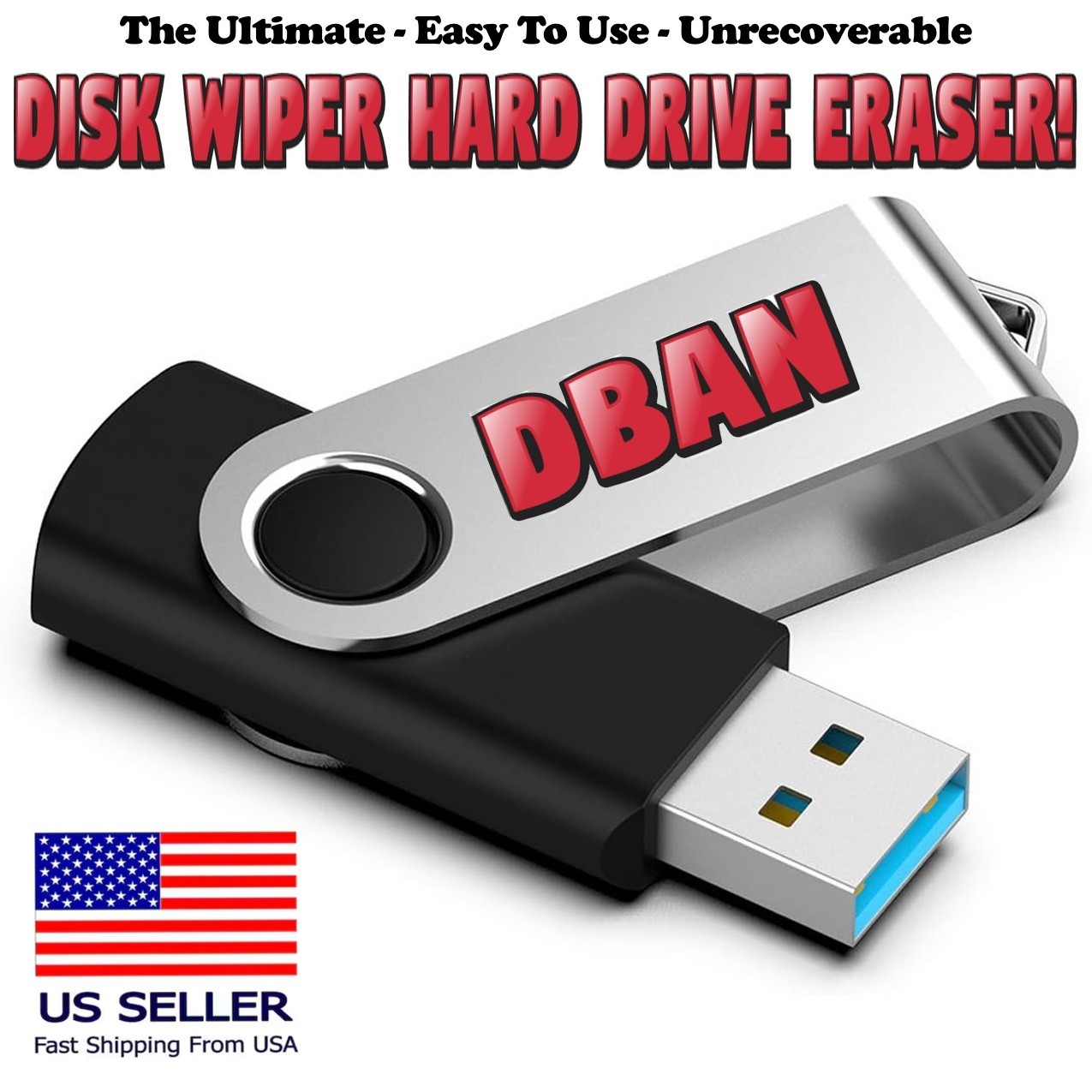 DBAN – Disk Wiper Hard Drive Eraser Bootable USB – Nuke, Remove, Destroy, Delete