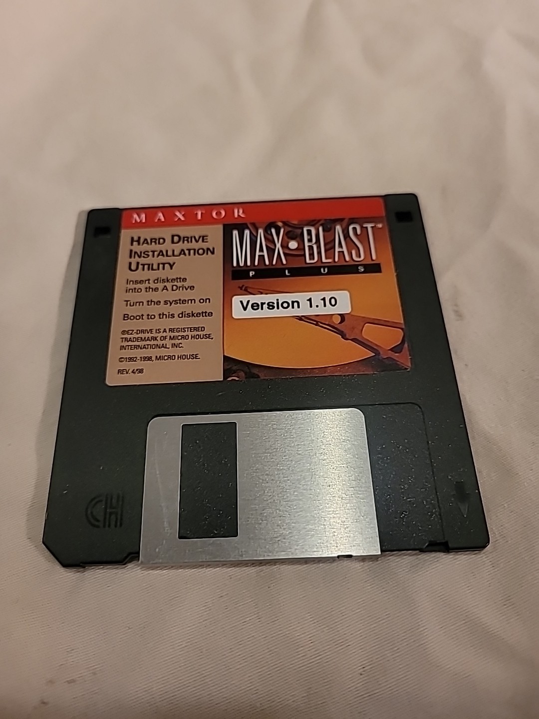 Maxtor Max Blast Plus Hard Drive Installation Software 1.10 3.5″ Floppy
