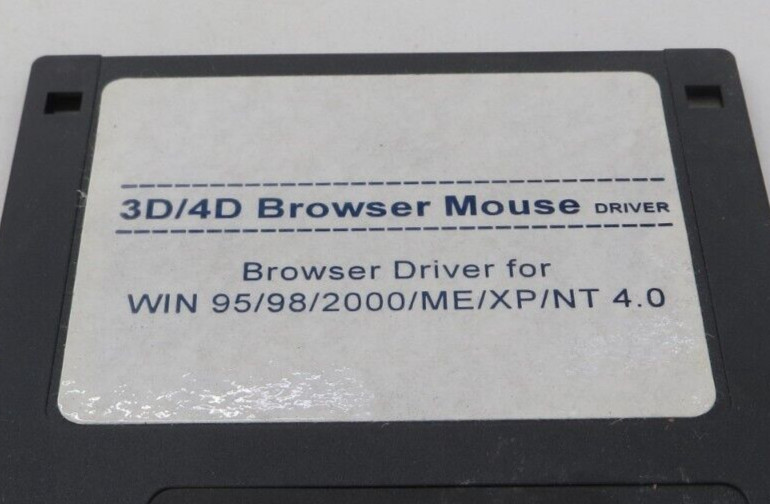 3D/4D Browser Mouse Driver 3.5″ Floppy Disk WIN 95/98/2000/ME/XP/NT 4.0
