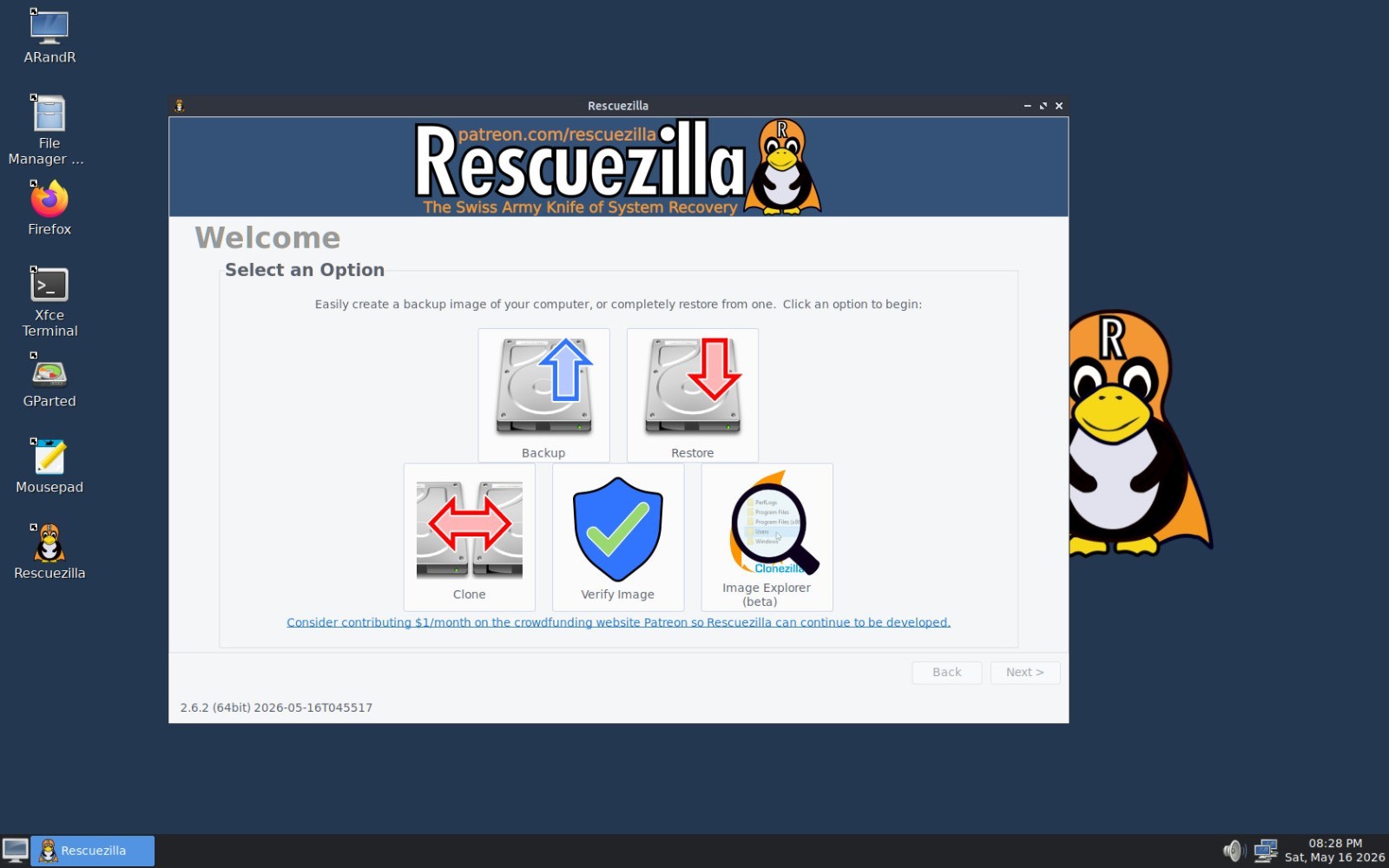 Rescuezilla 2.6.2 Bootable USB – Disk Imaging, Backup & Recovery -Same Day Cali