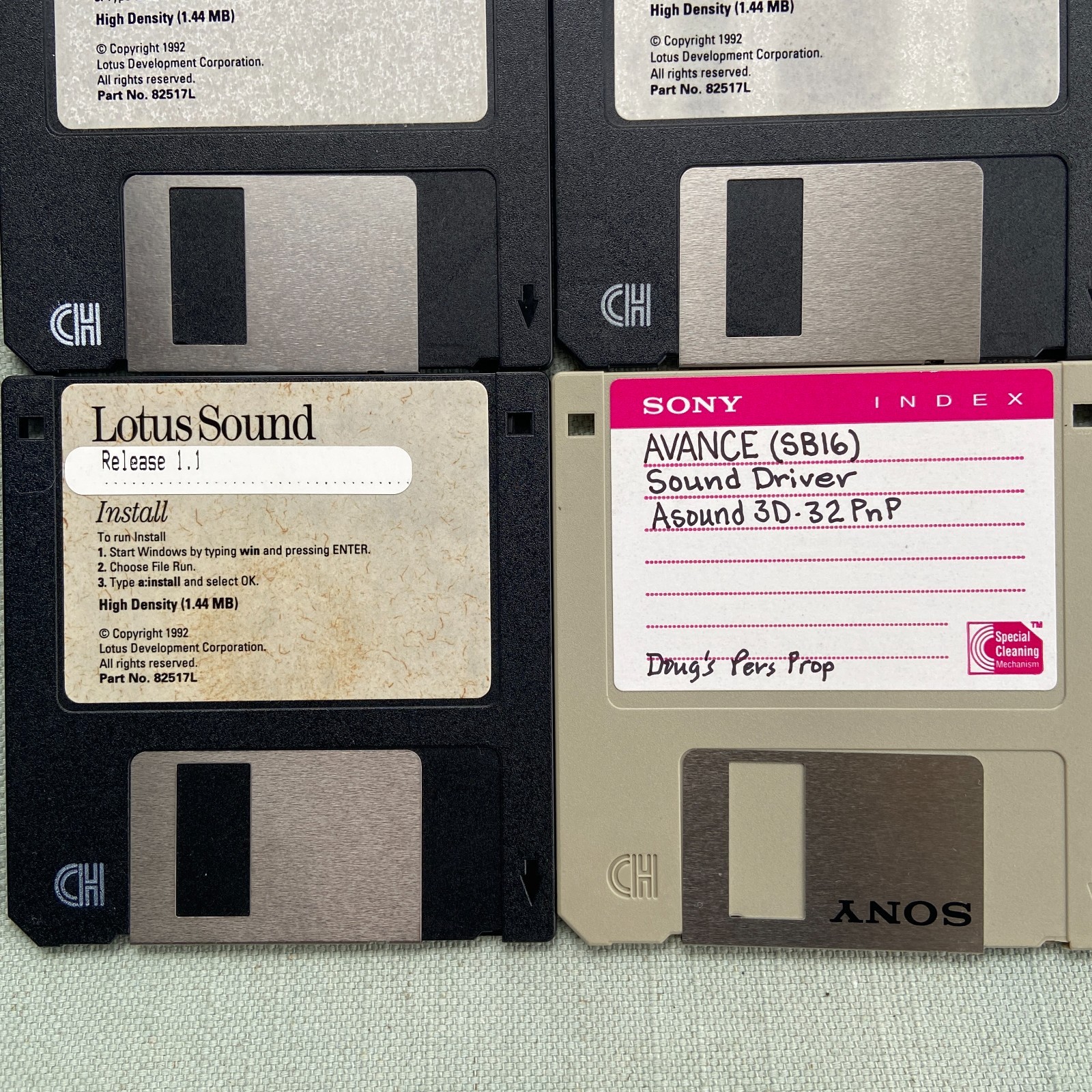 Vintage Computer Drivers Lot Audio Lotus Sound 1.1 1992 IBM Release 1.1 Install
