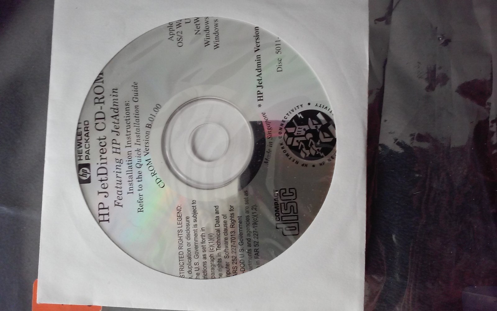 • Hp Jetdirect w/Jet admin ver 5011-4536