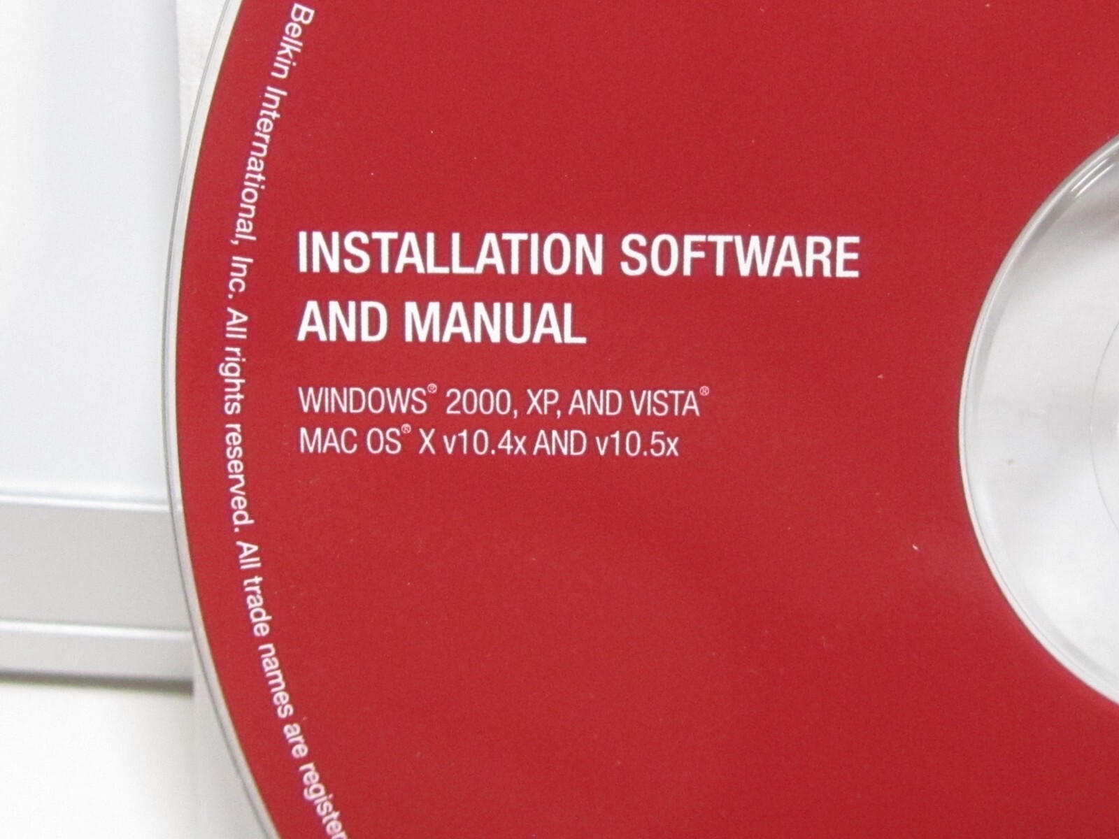 BELKIN G WIRELESS ROUTER INSTALLATION SOFTWARE AND MANUAL F5D7234-4.
