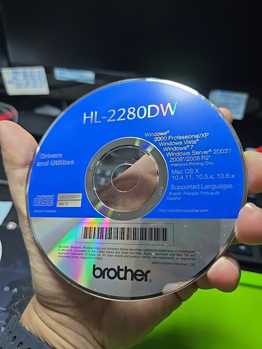 Brother Drivers, Utilities & Documentation HL-2280DW Software Driver X2 CD