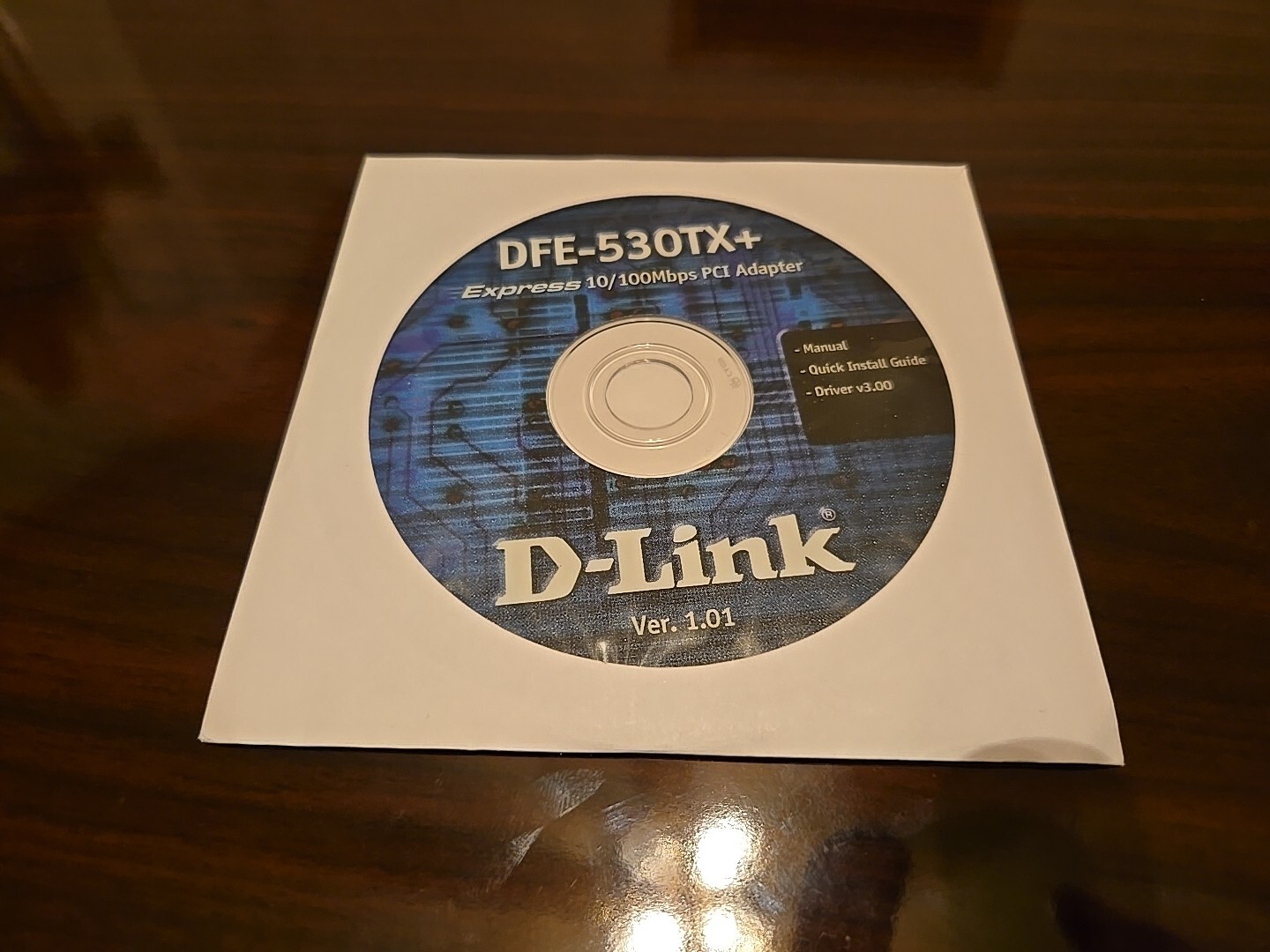 D-Link Ver. 1.01 DFE-530TX+ Express 10 100 Mbps PCI Adapter Drivers & Manual CD