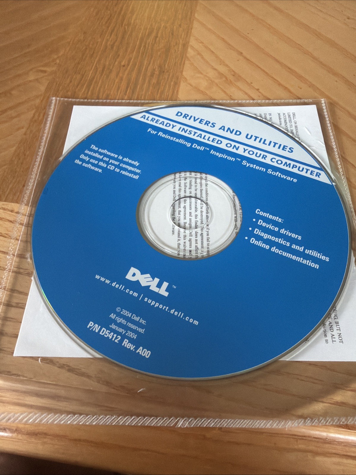 Dell Tools System Software and Drivers & Utilities CDs 2004